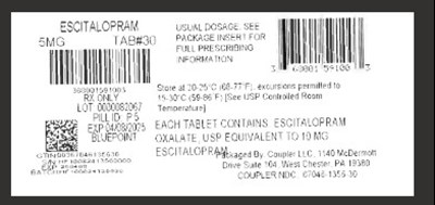 label - escitalopram 5mg